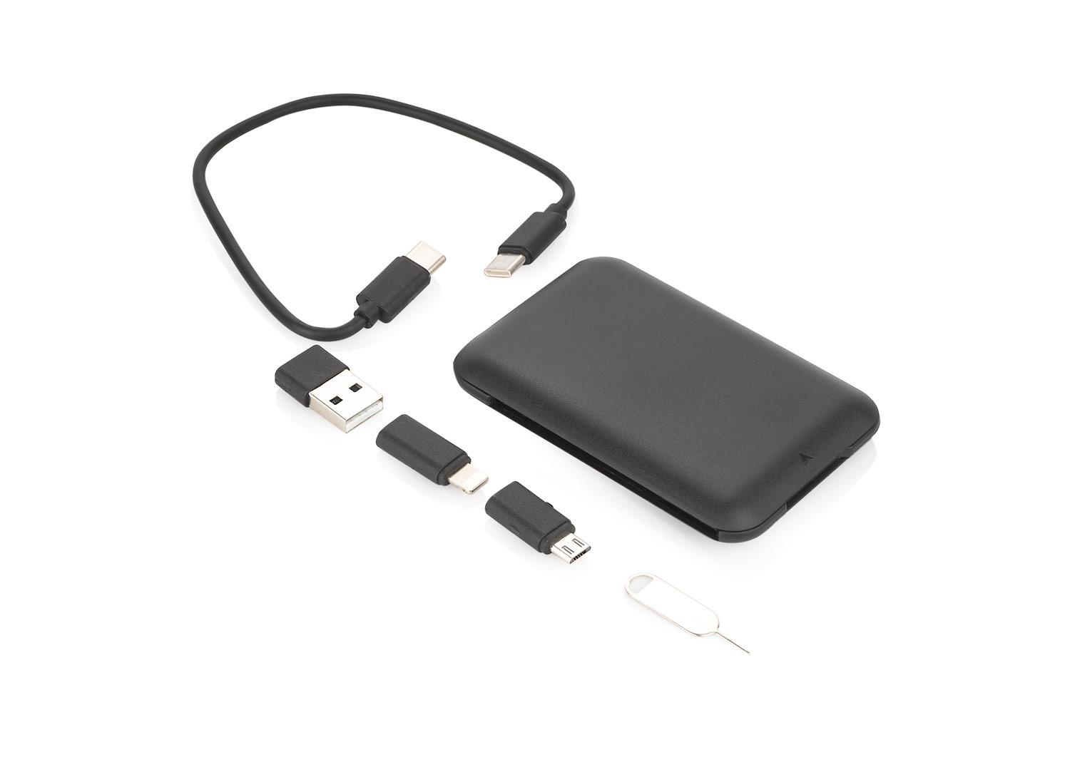 Set cables travel Negro front