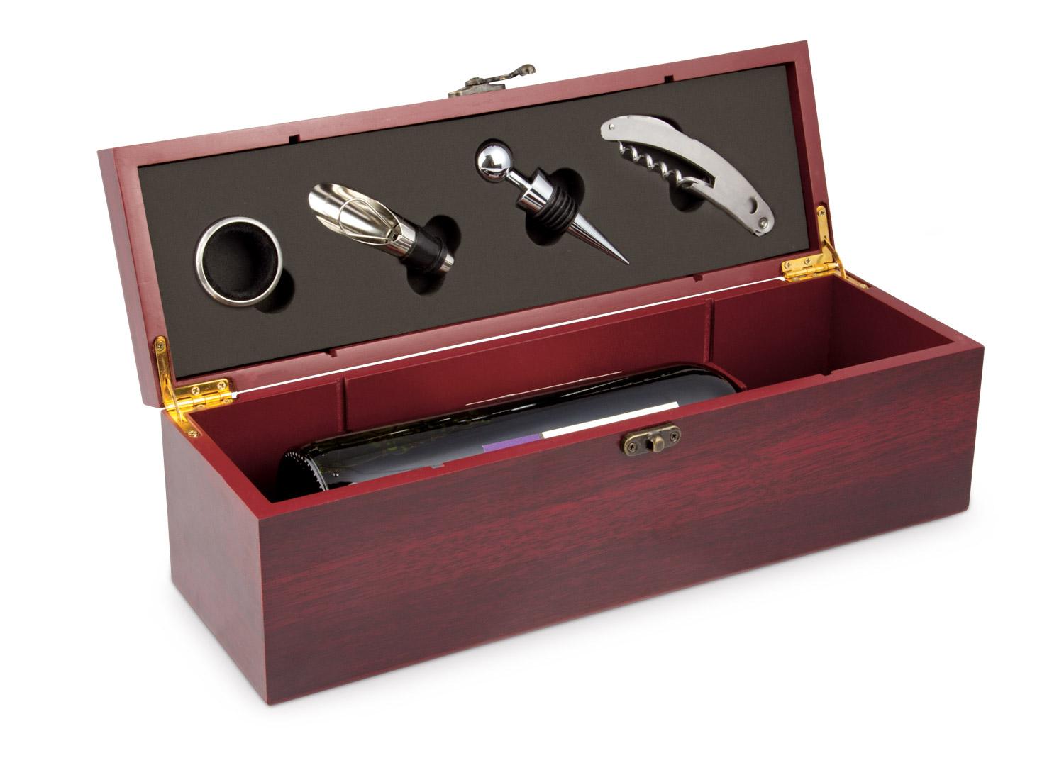 Caja de vino para una botella Vinotinto front