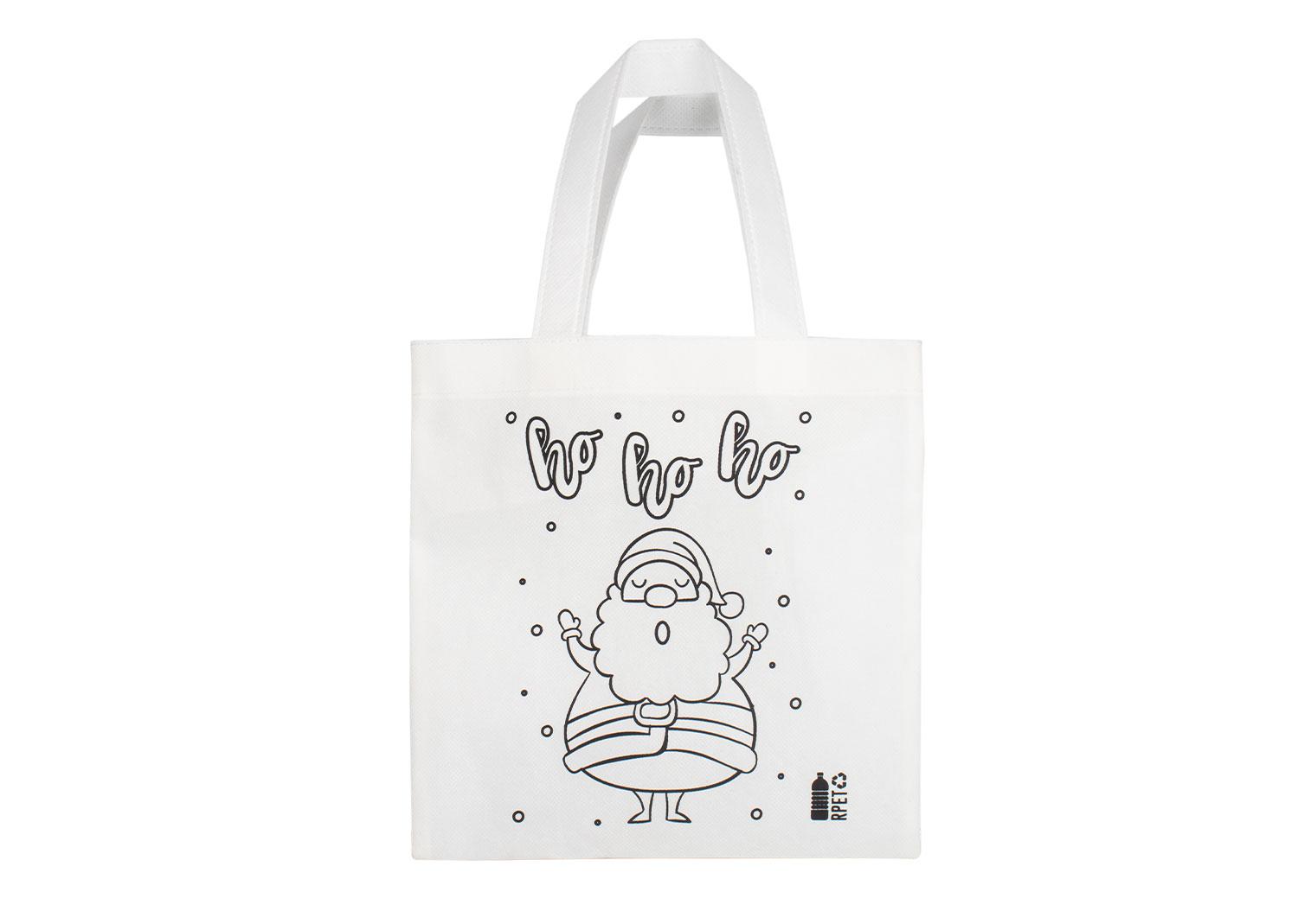 Bolsa para colorear santa Natural front