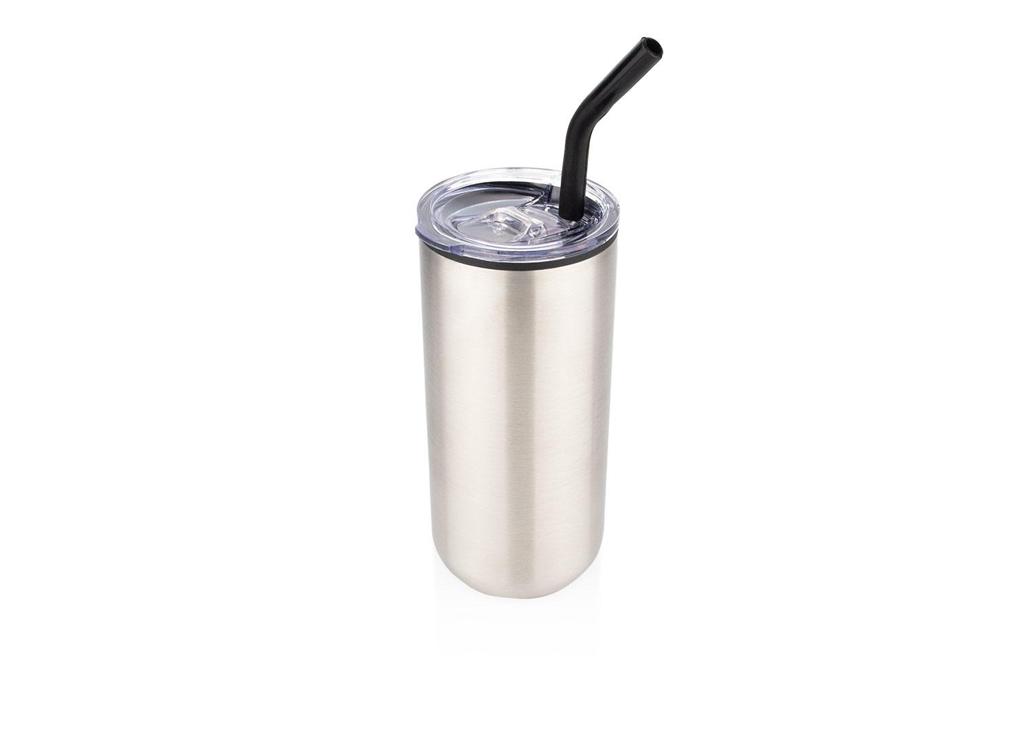 Vaso en acero dodger 500 ml / 17 oz Plateado / Negro miniatura 2