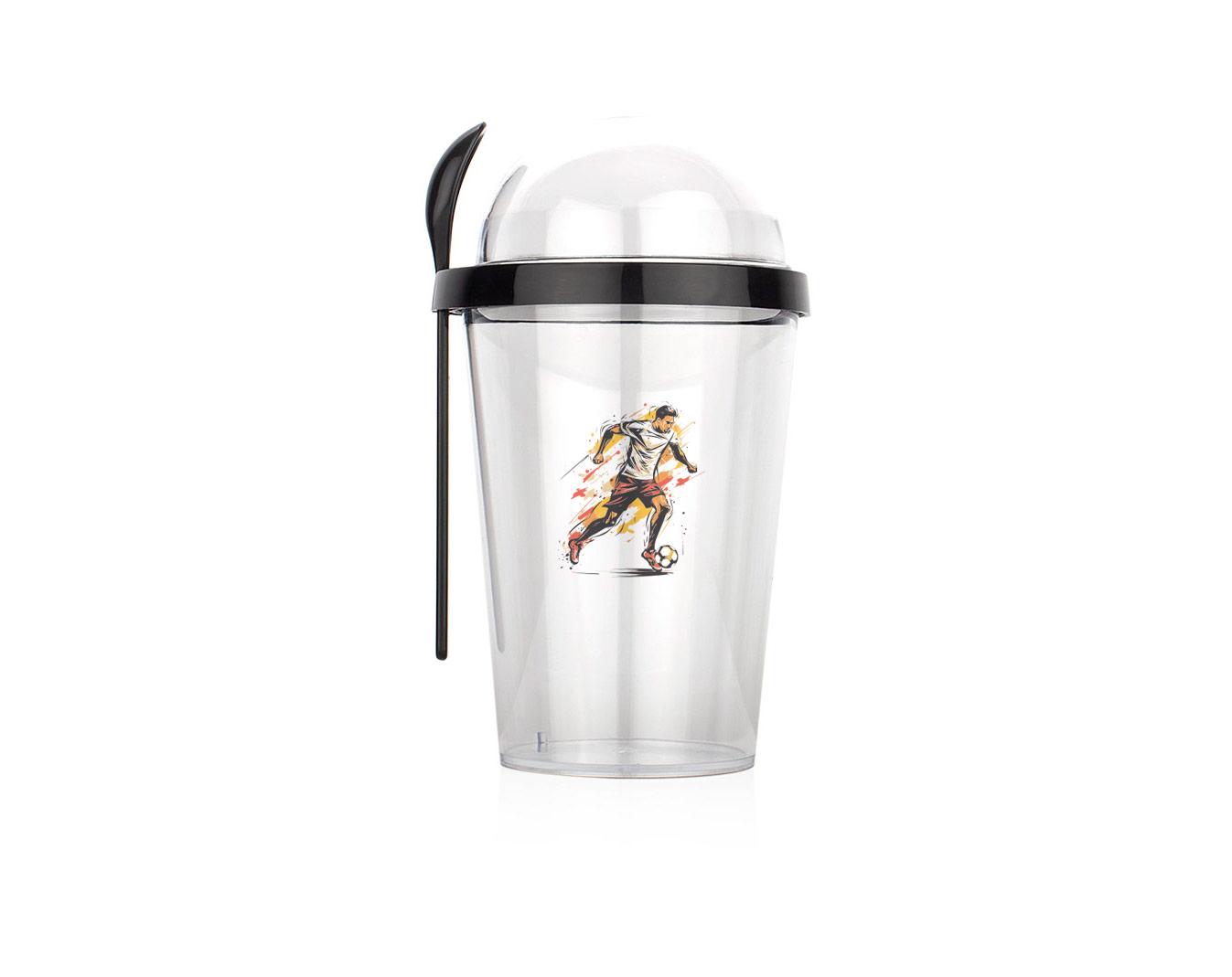 Vaso plastico buck 450 ml / 15 oz Transparente / Negro miniatura 3