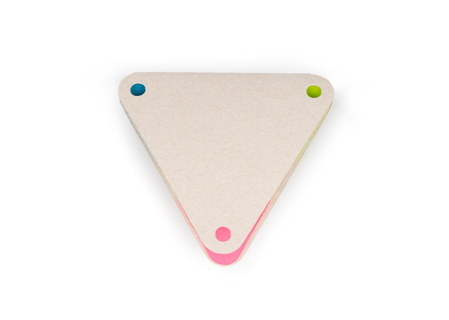 Set memos triangle Blanco miniatura 2
