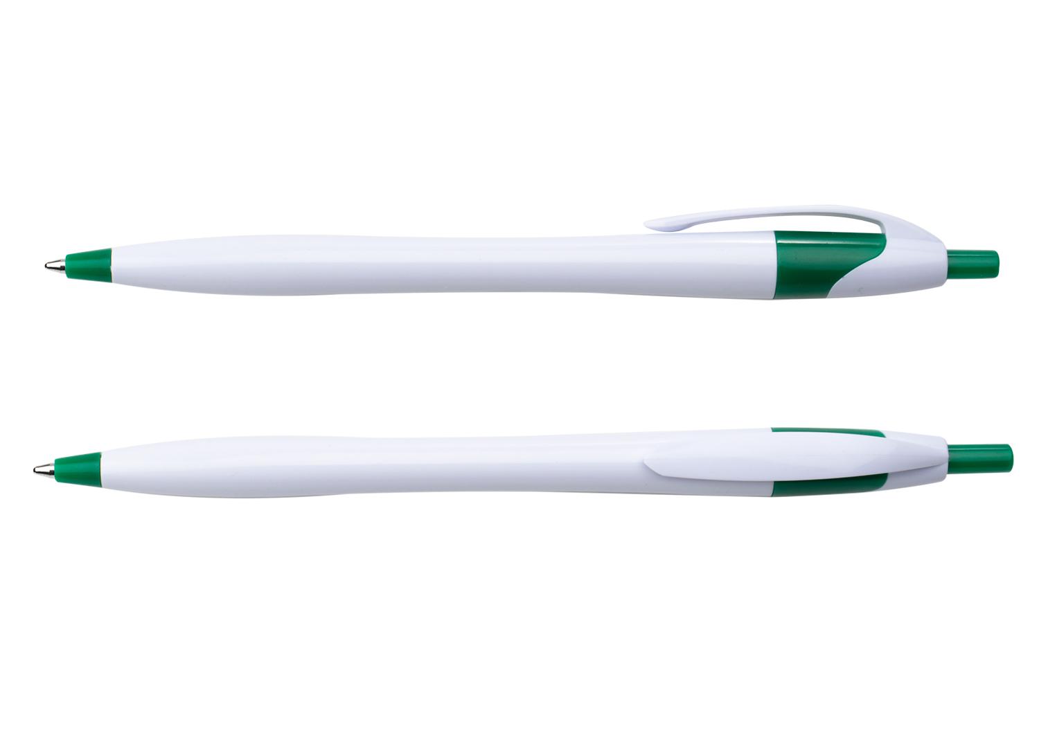 Bolígrafo deli blanco Verde Esmeralda front