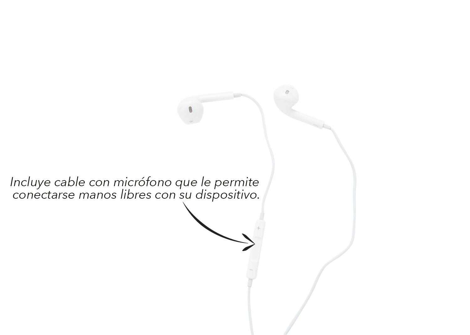 Audífonos con microfono bigot Blanco front