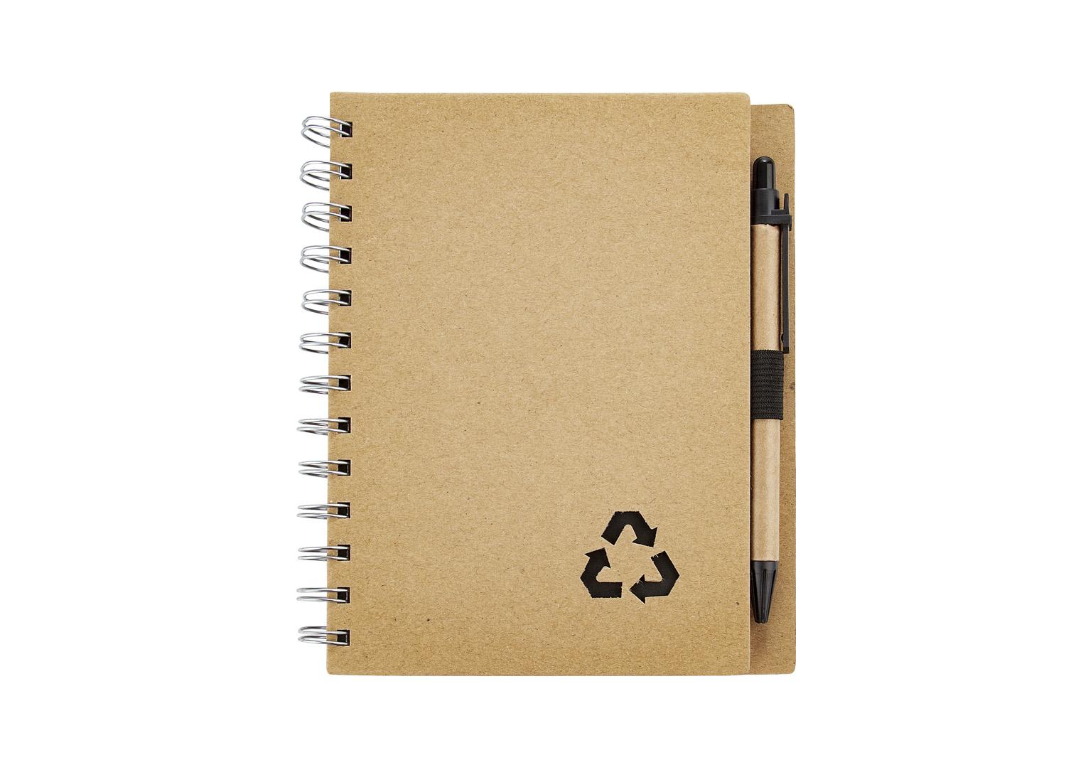 Cuaderno con bolígrafo Negro front