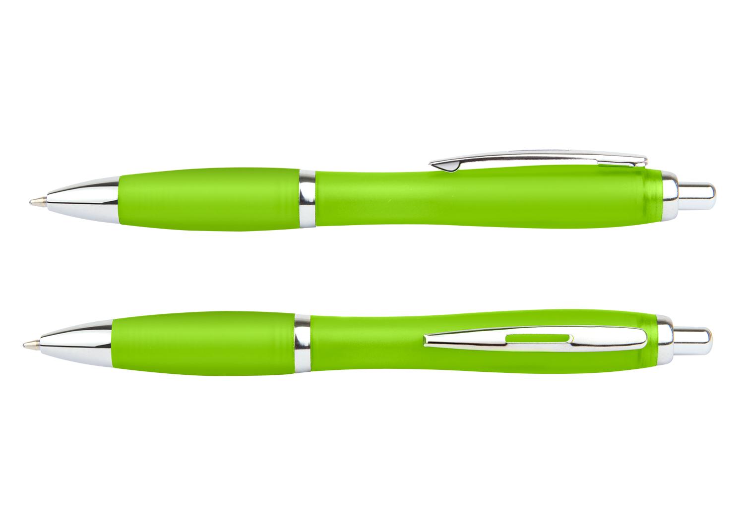 Bolígrafo manchester satinado Verde Limón front