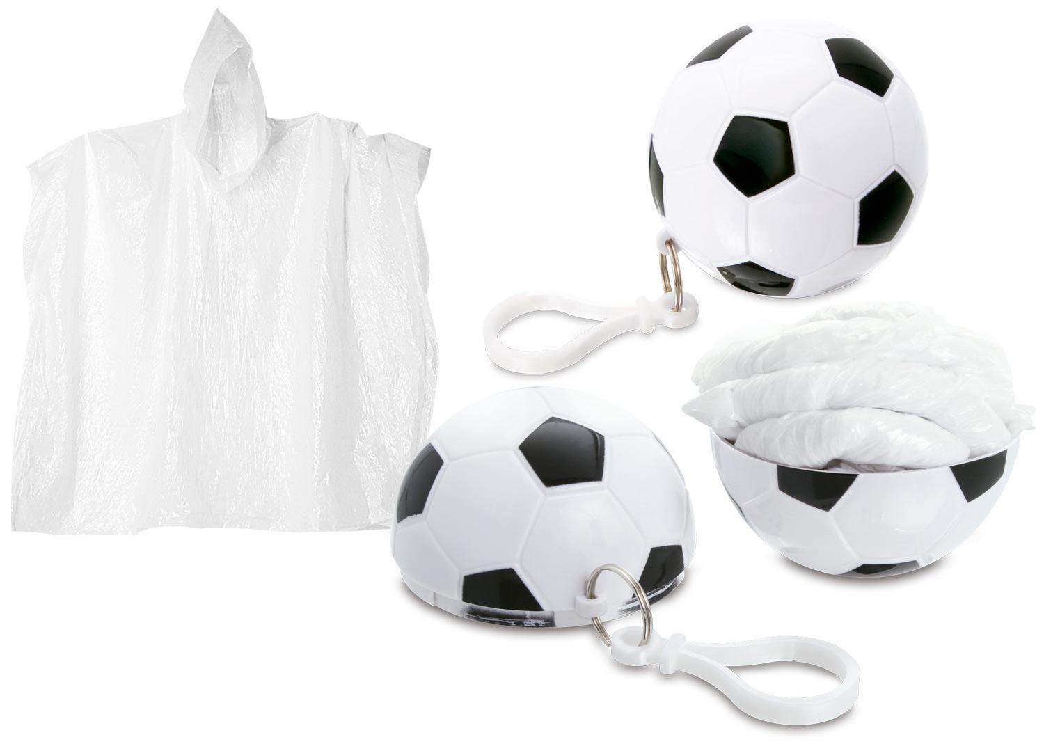 Llavero fútbol con capa Blanco y Negro front