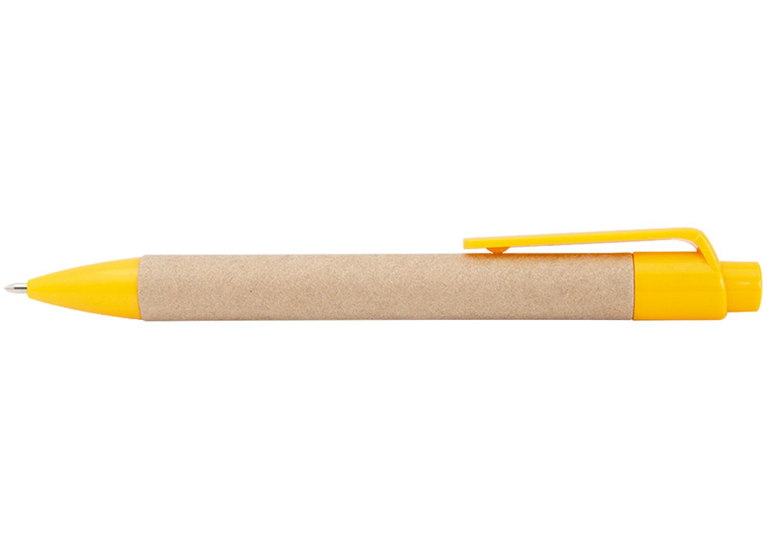 Bolígrafo madeira Amarillo front