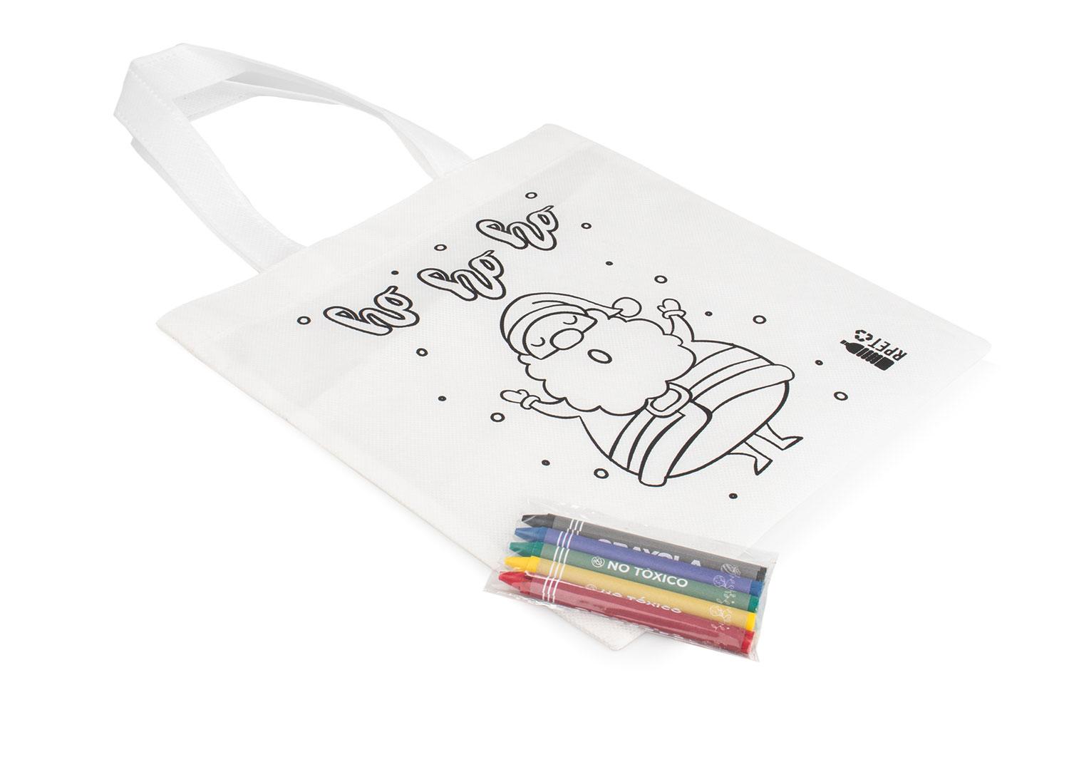 Bolsa para colorear santa Natural miniatura 2