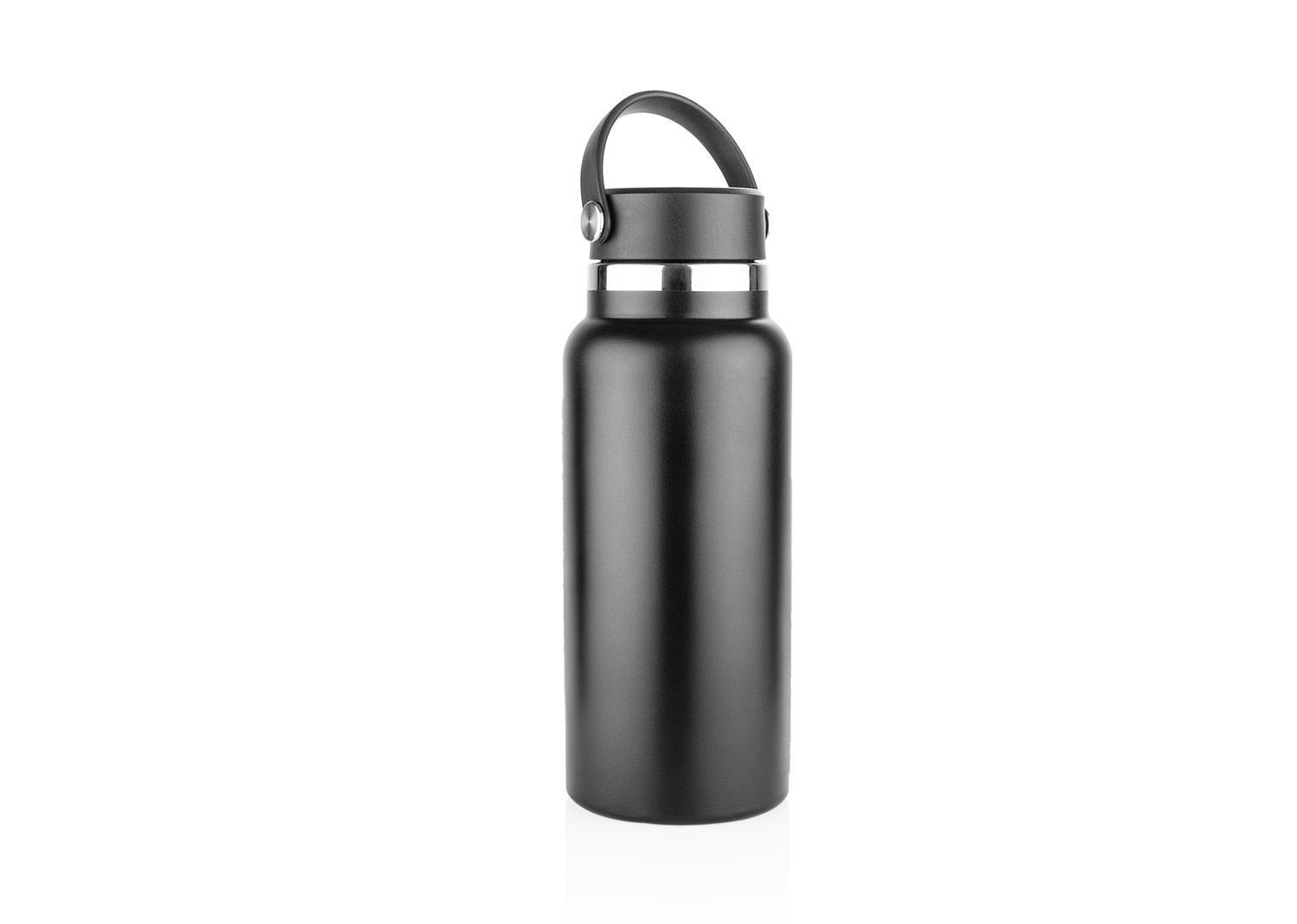 Botella de acero clamp 1000 ml / 34 oz Negro front