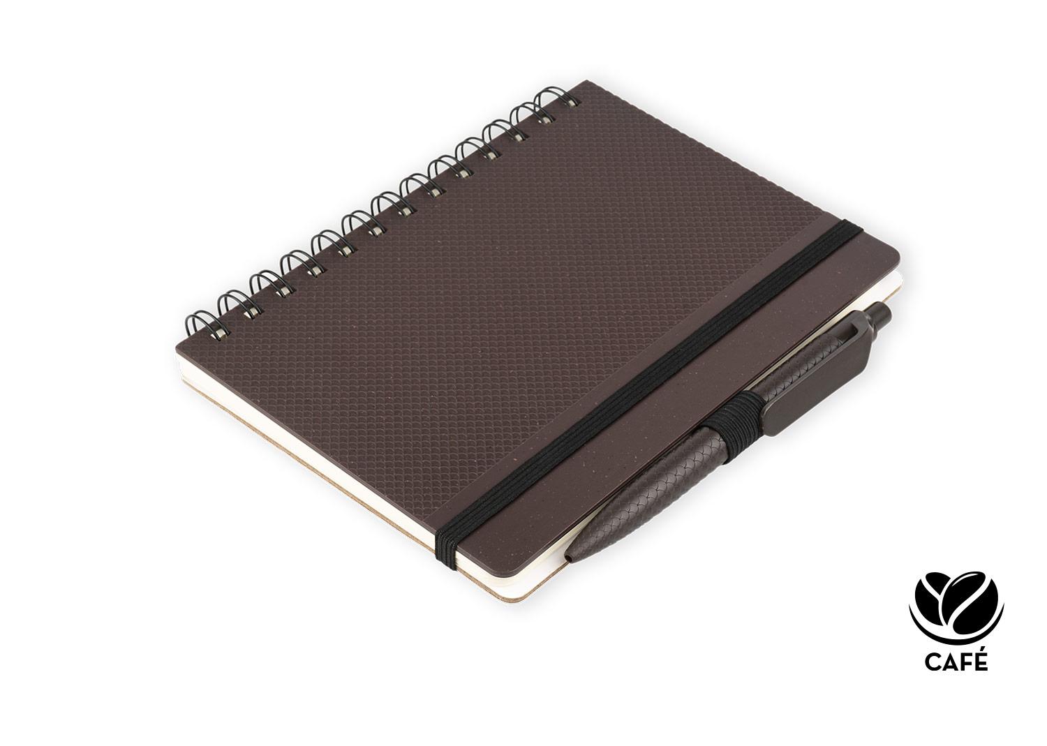 Libreta coffee con bolígrafo Café front