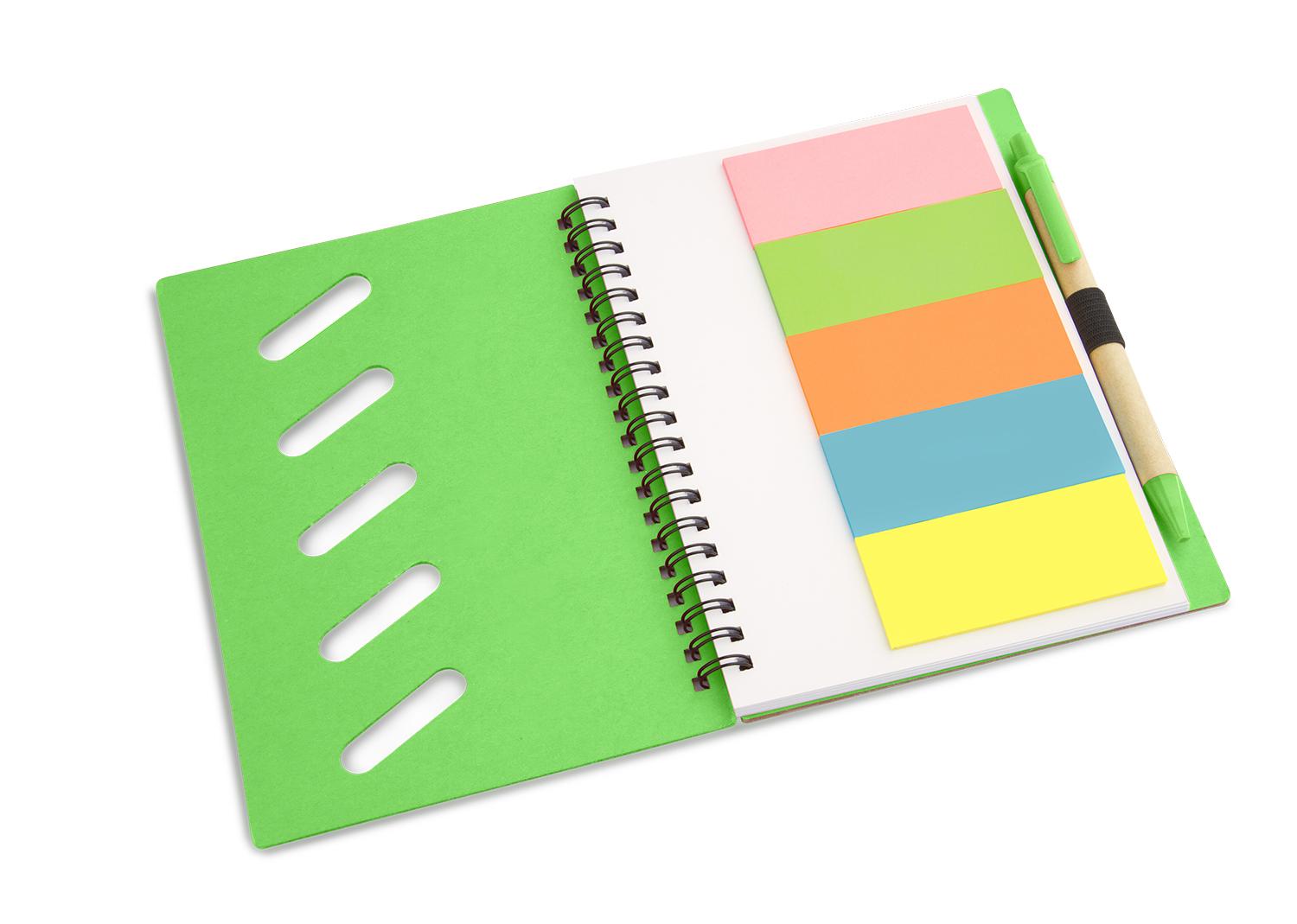 Libreta rainbow con bolígrafo Verde Limón miniatura 2