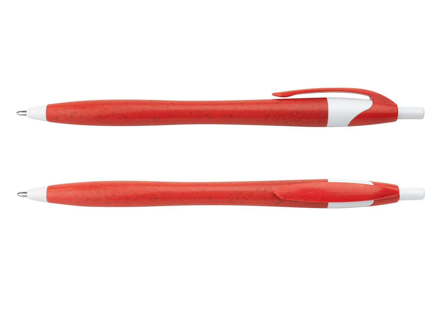 Bolígrafo deli paja de trigo Rojo front