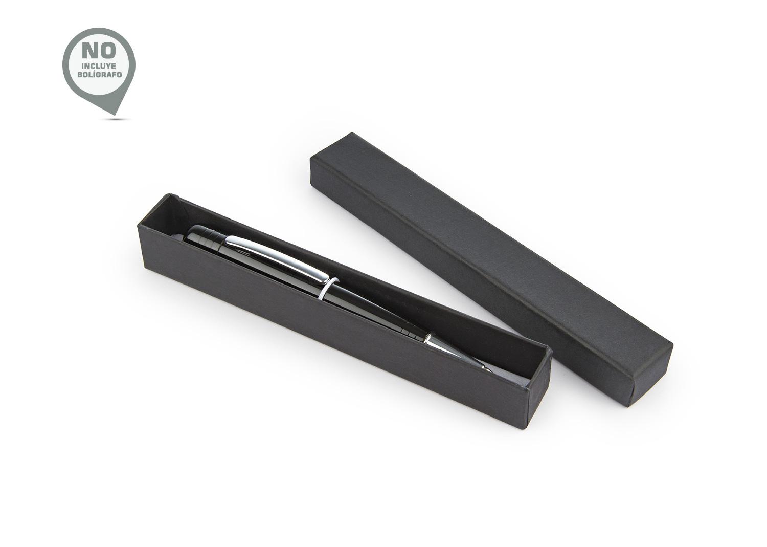 Caja negra bolígrafo usb Negro front