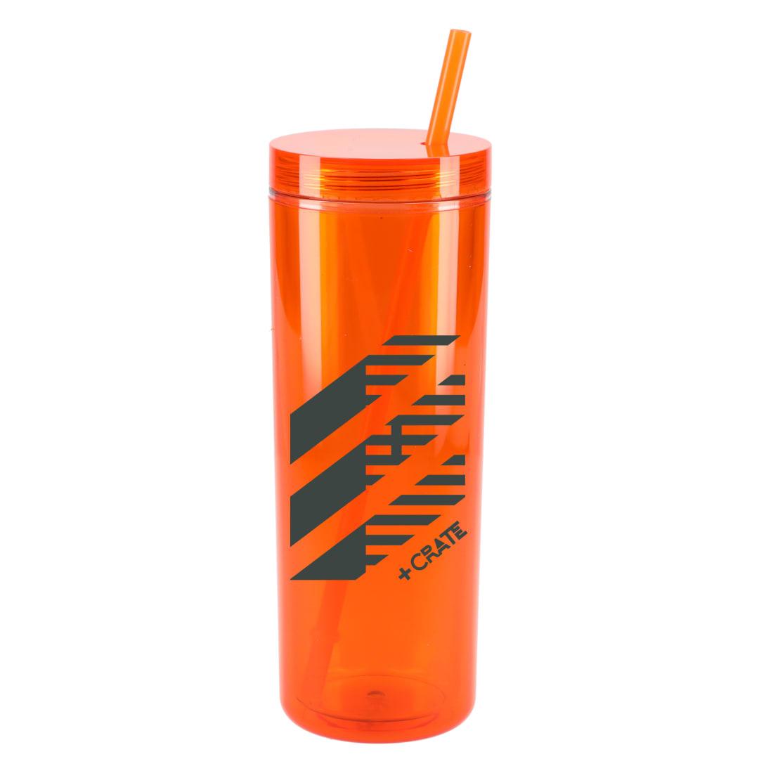 Chroma recycled acrylic straw tumbler 16oz Black miniatura 27