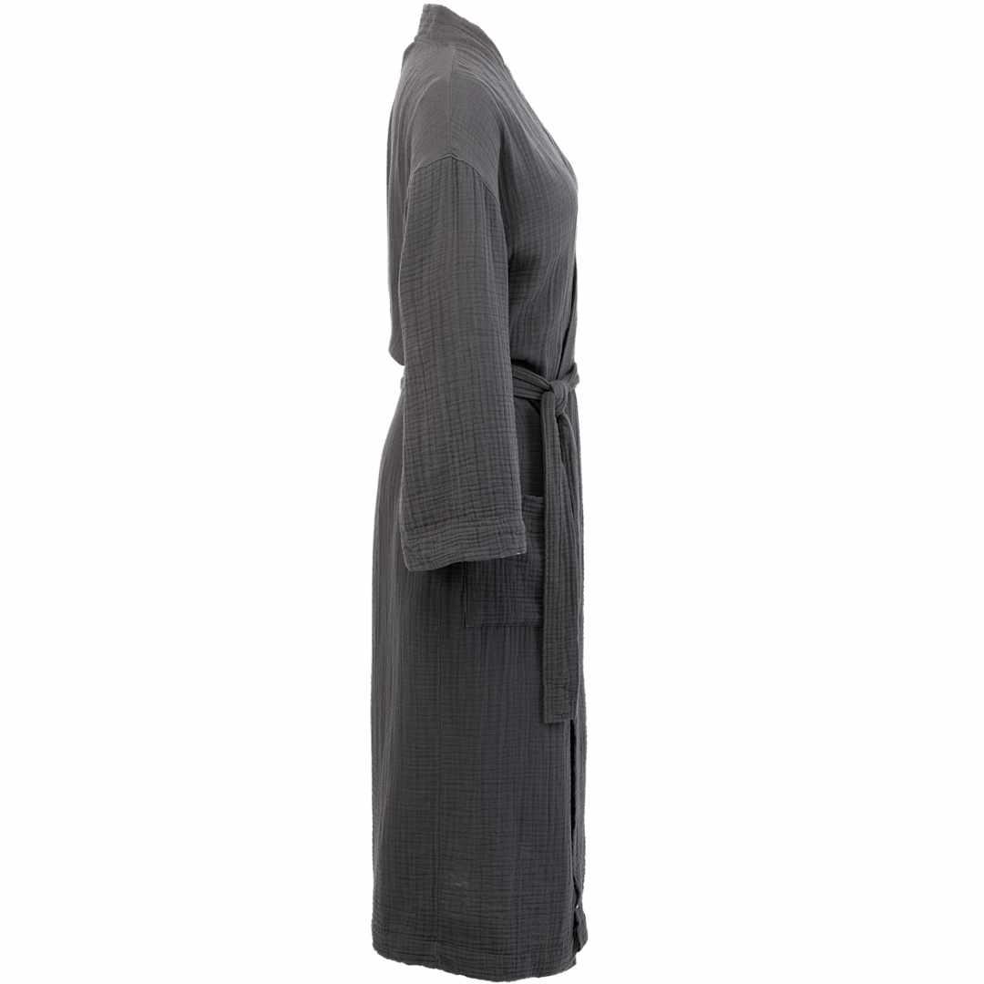 Wellable cotton robe - unisex Beige miniatura 9