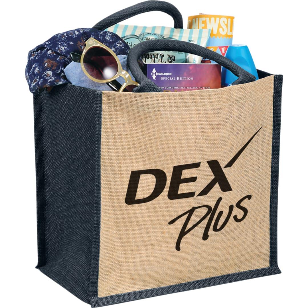 Medium jute gift tote Navy Blue miniatura 8