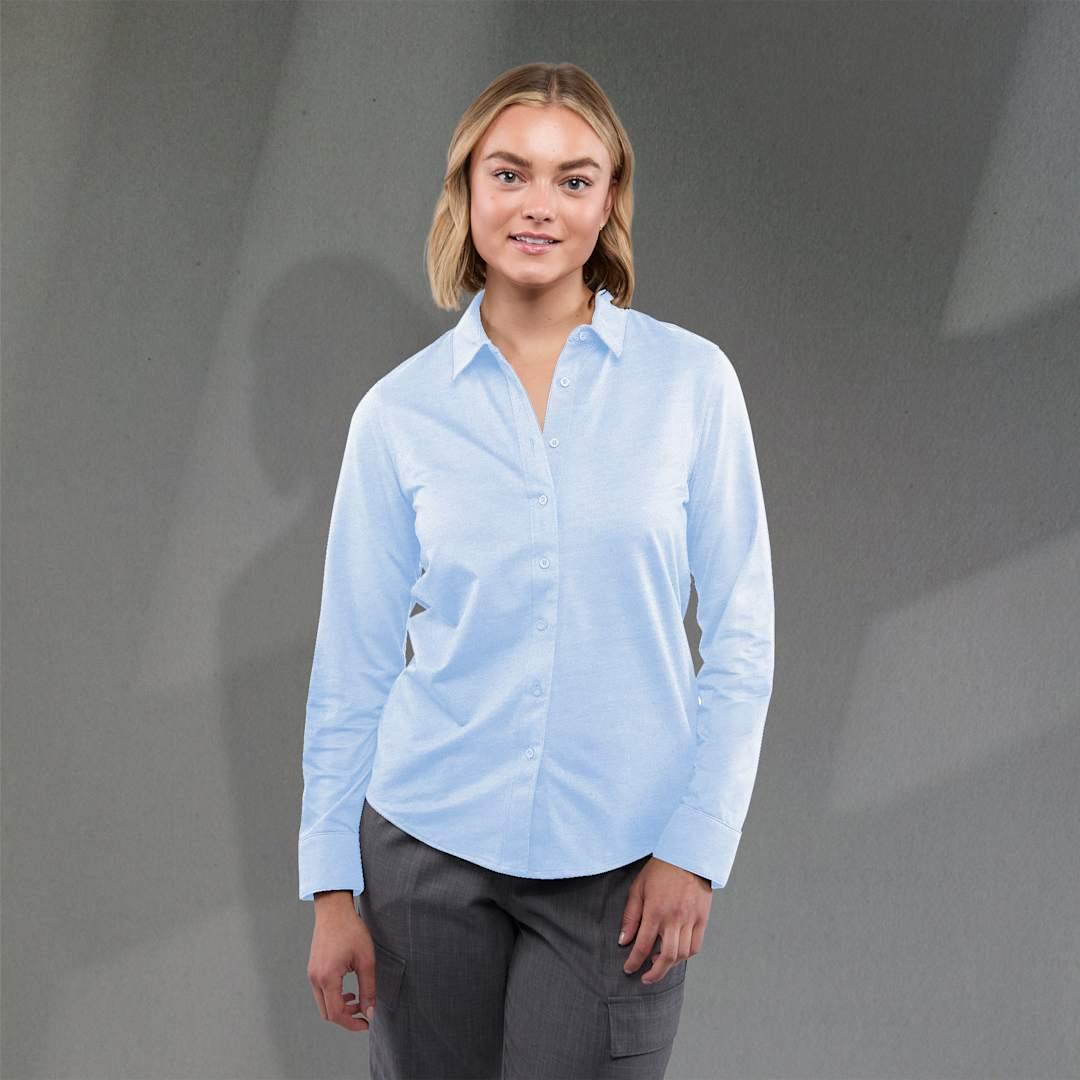 Tatra eco long sleeve knit button up shirt-womens White miniatura 9