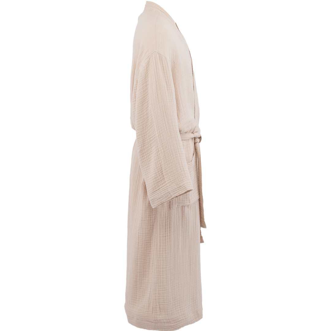 Wellable cotton robe - unisex Beige miniatura 3