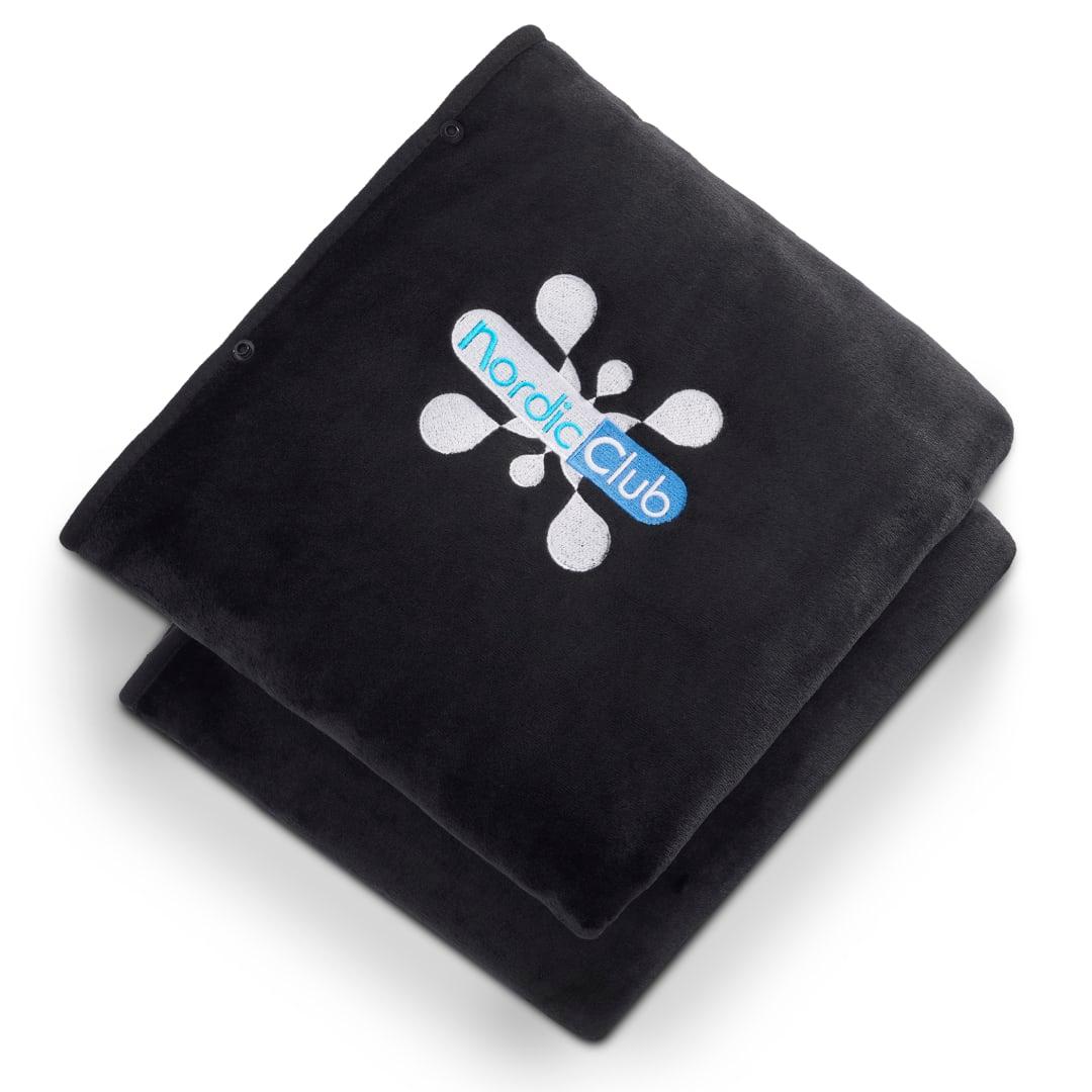 Oversized wearable wfh cozy fleece sherpa blanket Black miniatura 11