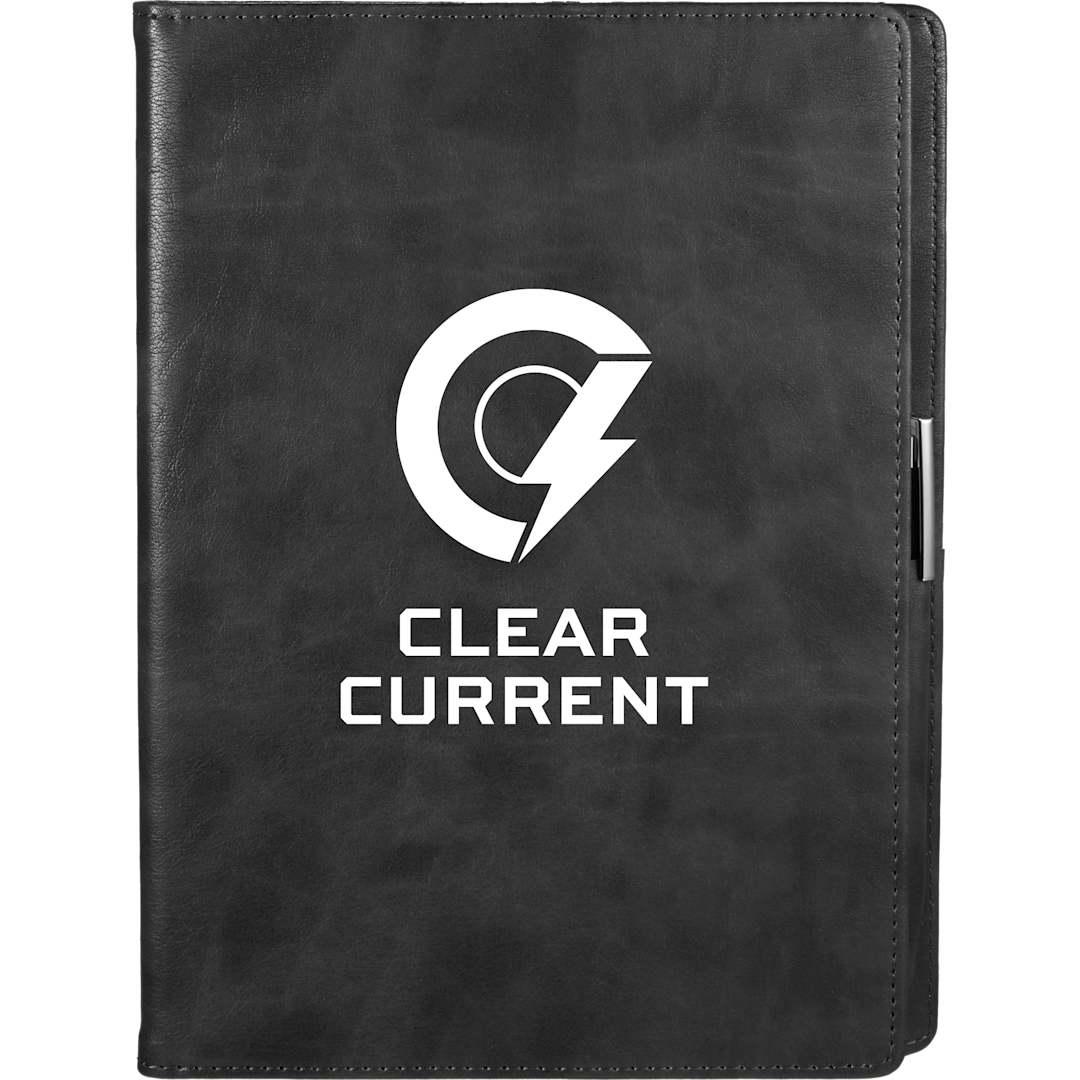 7 X 10 fsc® recycled morano refillable journal Black miniatura 6