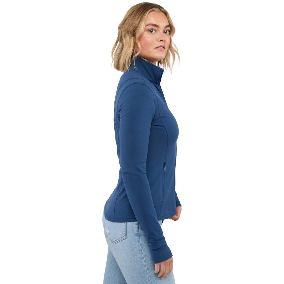 Lyon eco stretch knit full zip - womens Blue miniatura 16