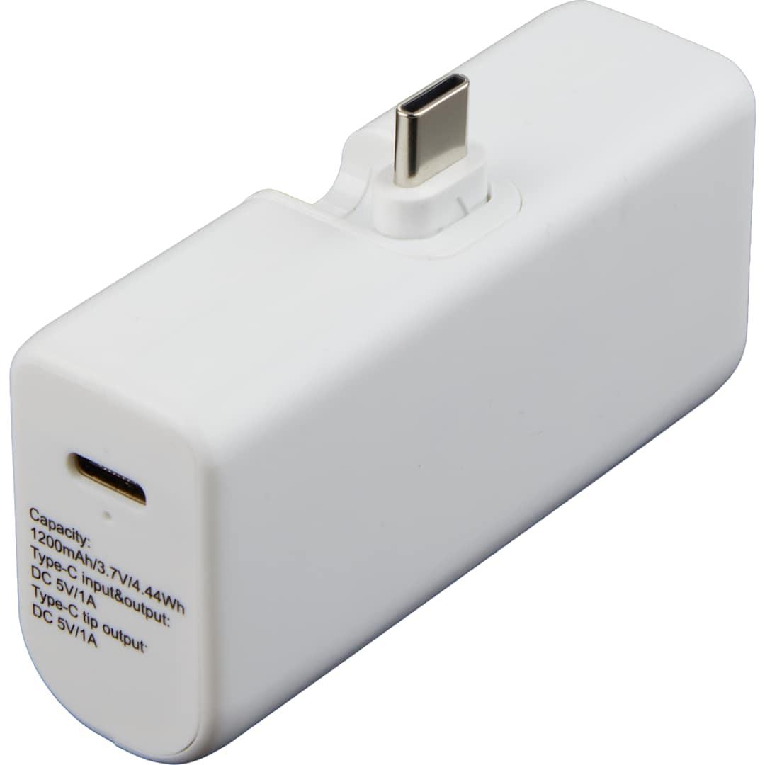 Stay powered 1200 mah power bank with type-c tip White miniatura 13