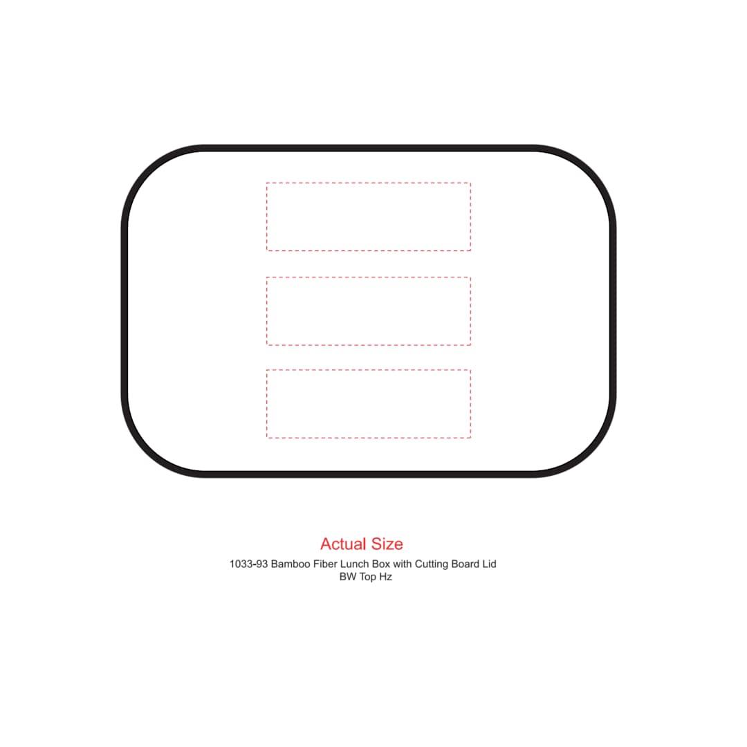 Bamboo fiber lunch box with cutting board lid Beige miniatura 20