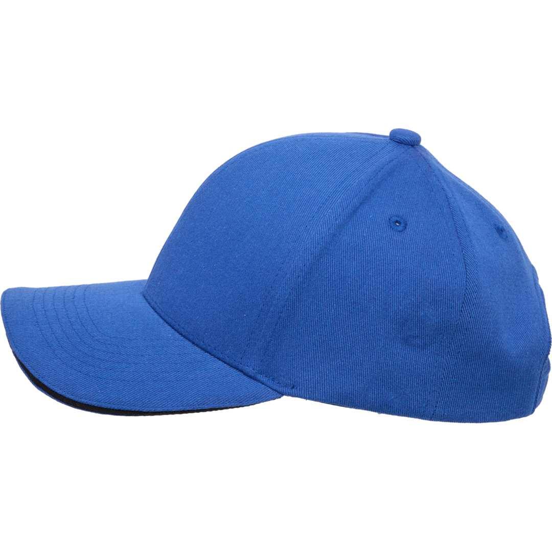 Recycled cotton twill 6 panel split peak ballcap Royal miniatura 8