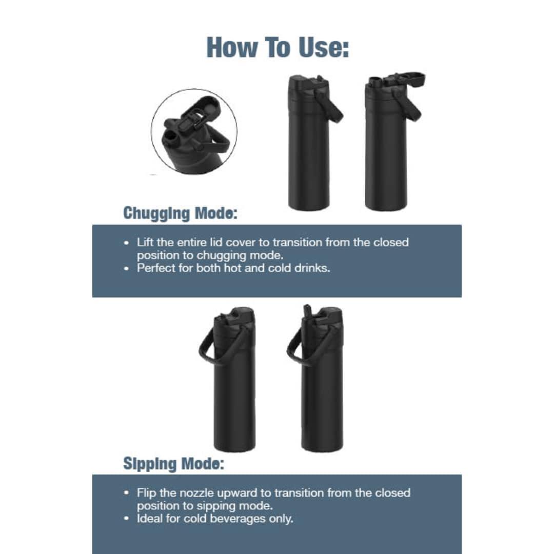 Ranier recycled vacuum insulated bottle 25oz Navy Blue front