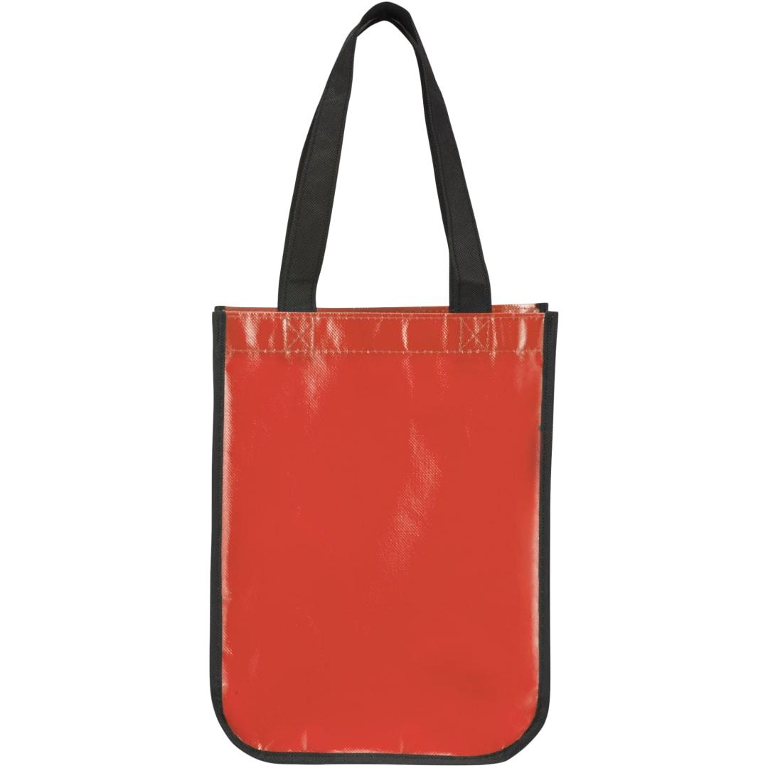 Gloss laminated non-woven gift tote Black miniatura 16