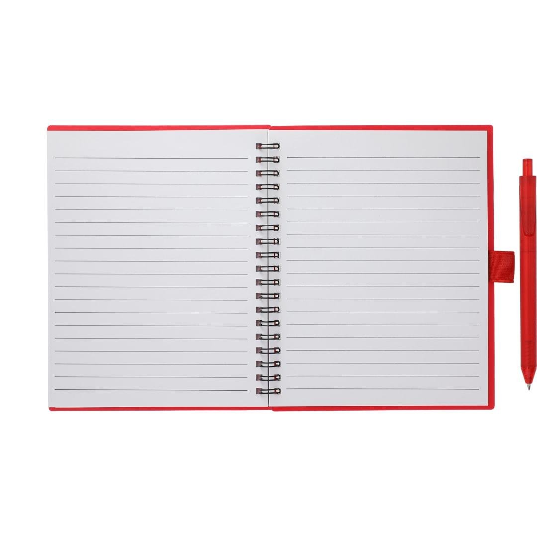 Fsc® recycled 5.5 x 7 spiral notebook w/ rpet pe Black miniatura 24