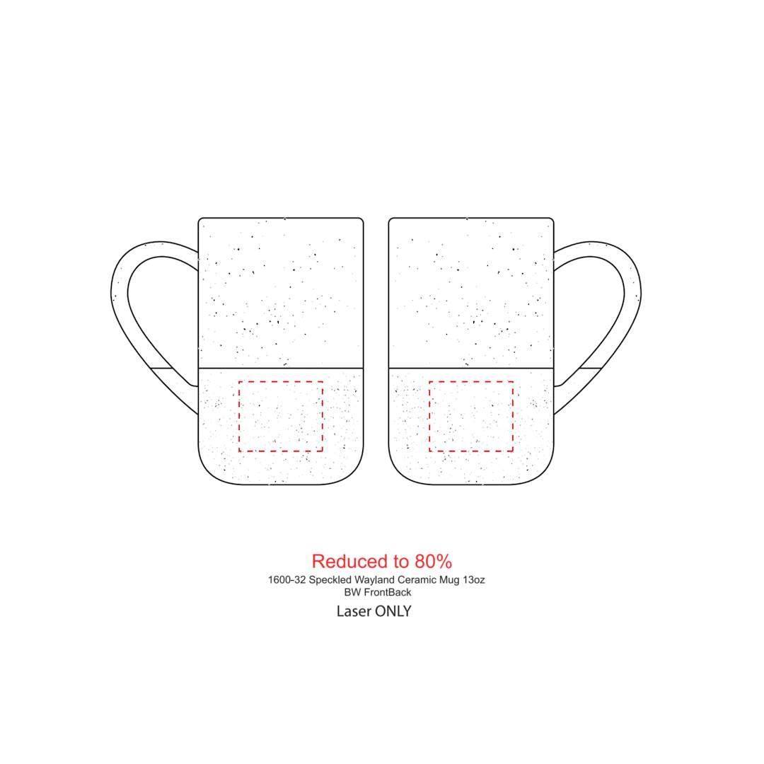 Speckled wayland ceramic mug 13oz Black miniatura 8