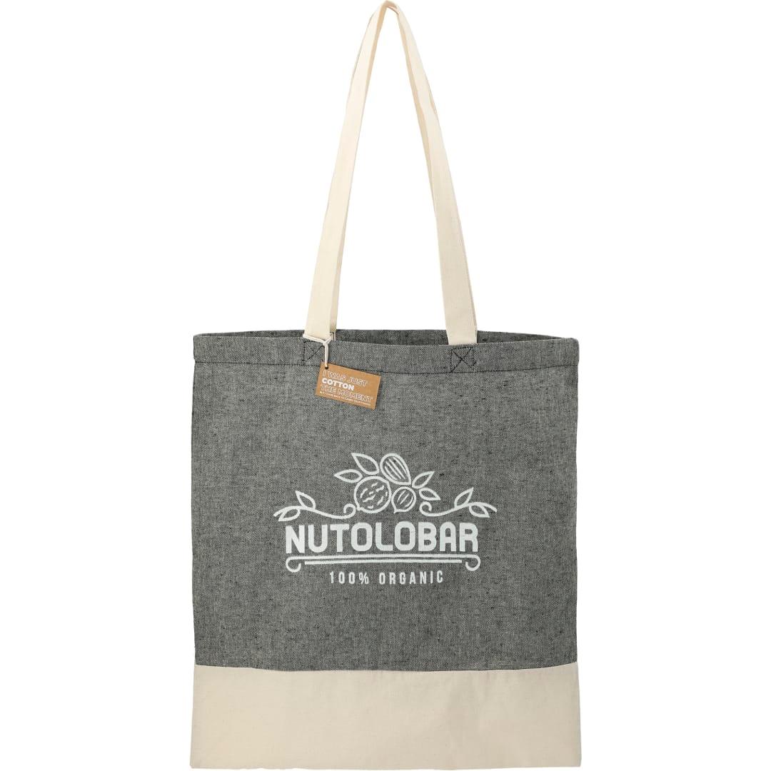 Split recycled 5oz cotton twill convention tote Grey miniatura 8