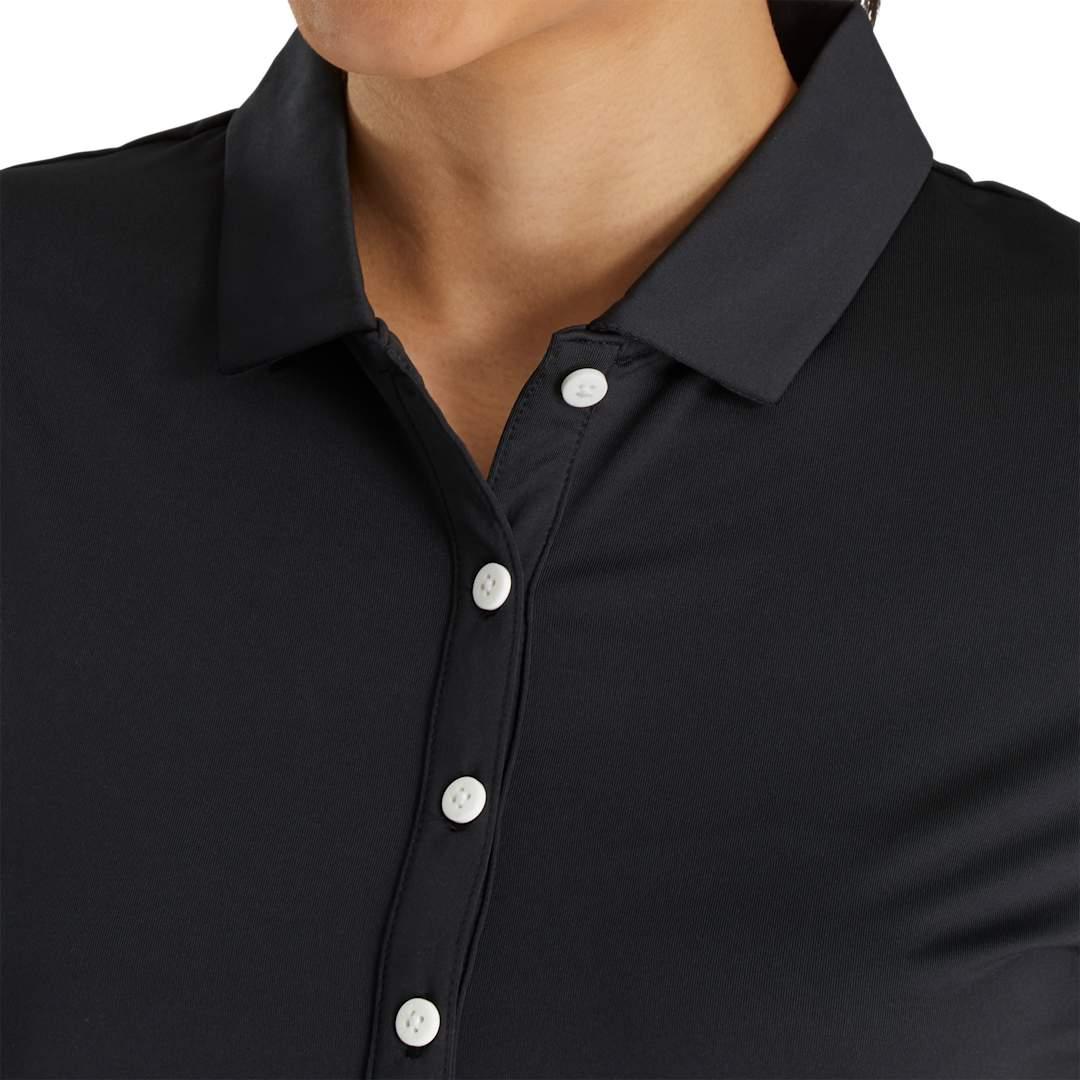 Footjoy womens solid lisle polo White miniatura 14