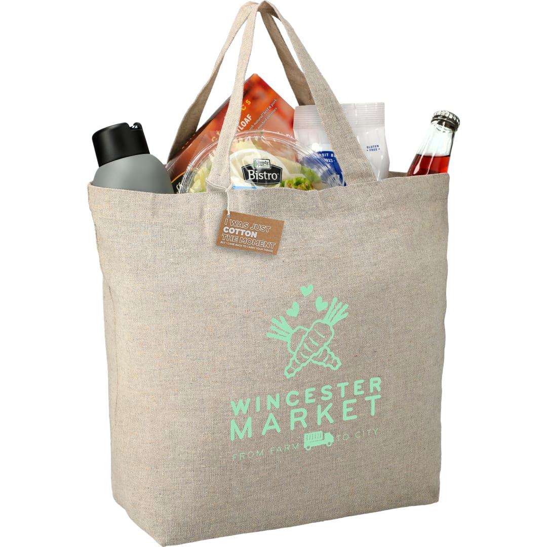 Recycled 5oz cotton twill grocery tote Blue miniatura 19