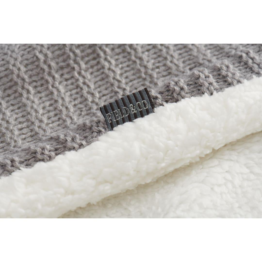 Field & co.® cable knit sherpa blanket Grey miniatura 15