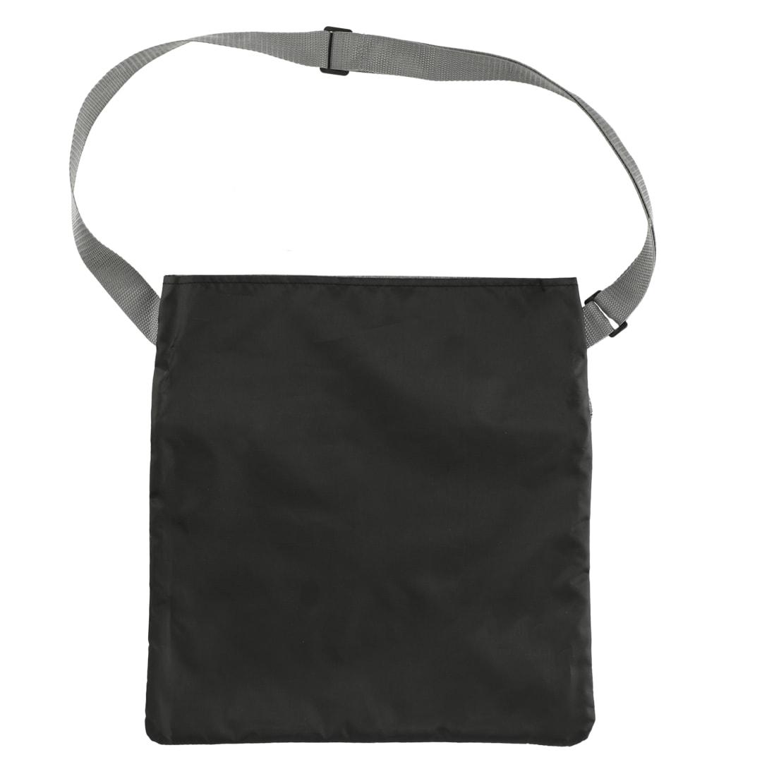 Double heather rpet crossbody tote Graphite front