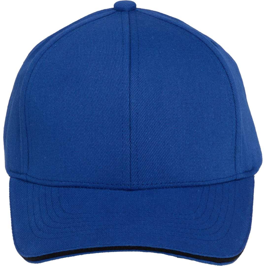 Recycled cotton twill 6 panel split peak ballcap Royal miniatura 23