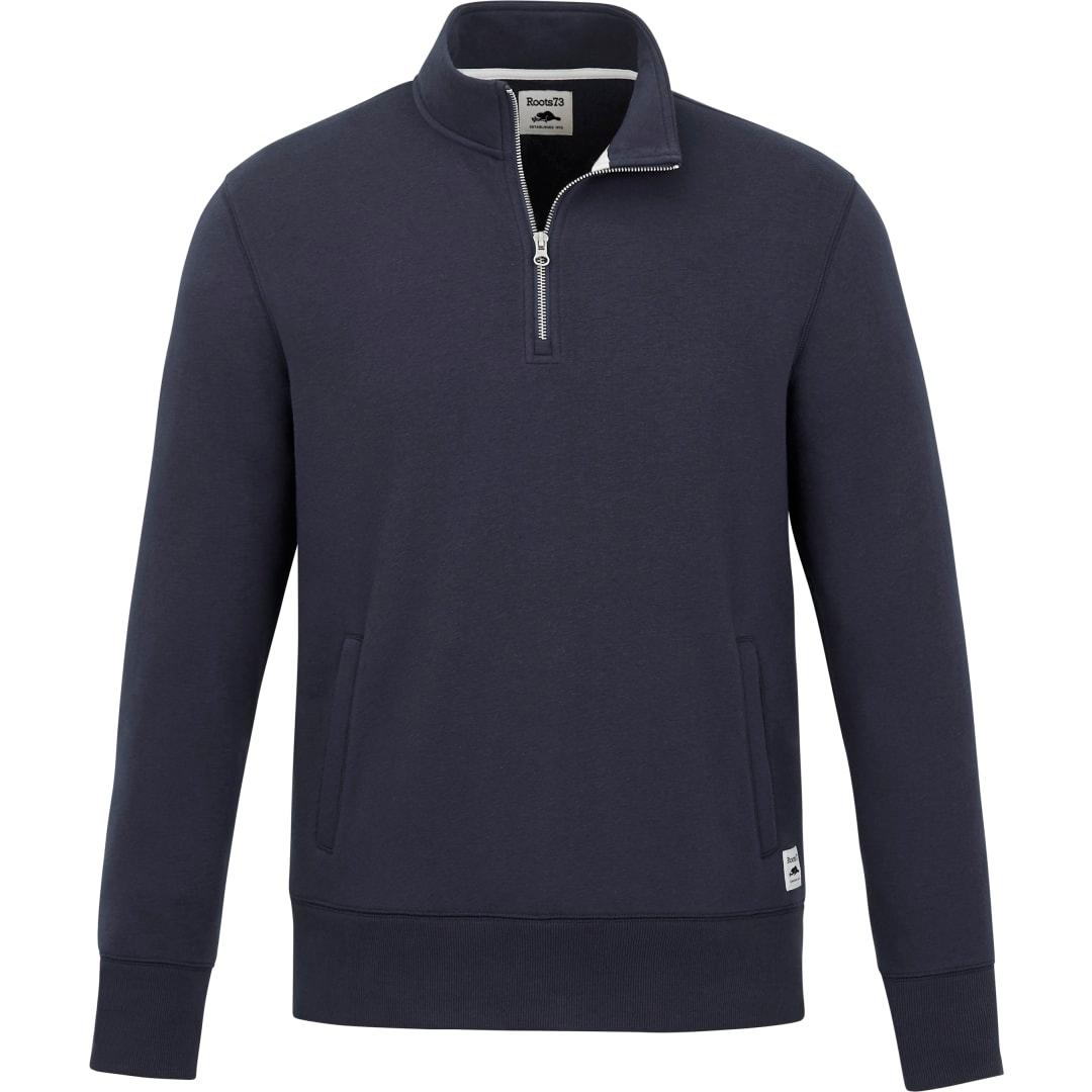 Mens paddlecreek roots73 fleece quarter zip Navy Blue miniatura 3
