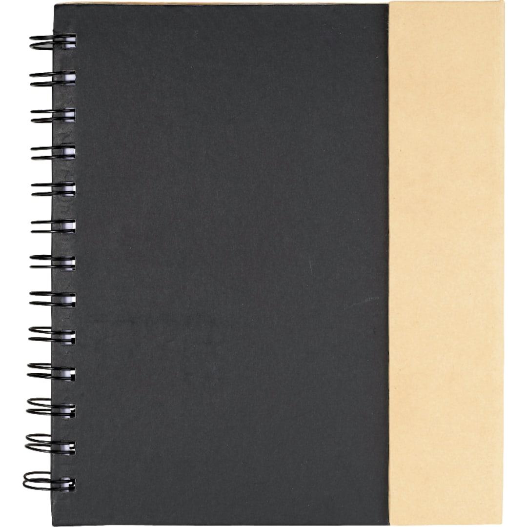 Fsc® recycled 6.5 x 7 lock-it spiral notebook Black miniatura 5