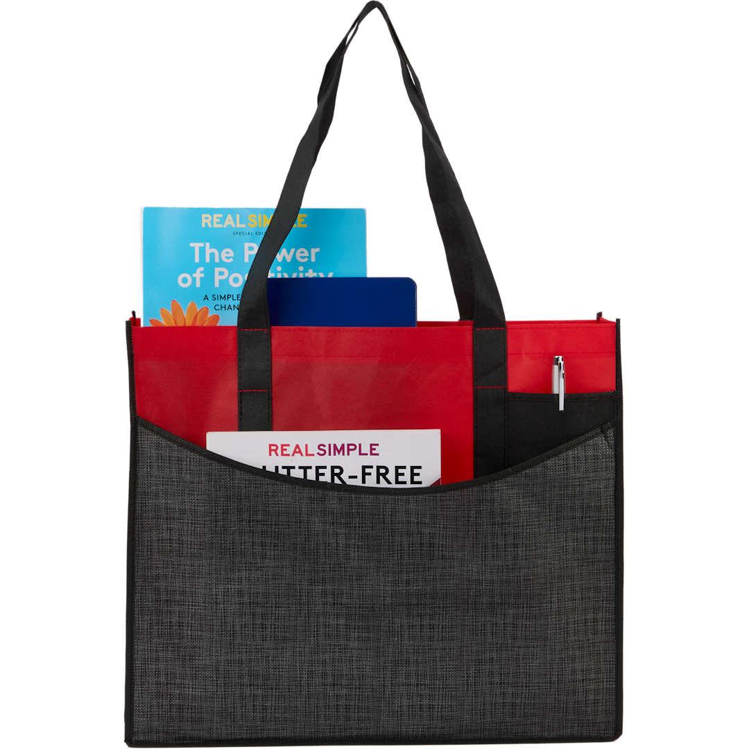 Brooke recycled non-woven convention tote Blue miniatura 20