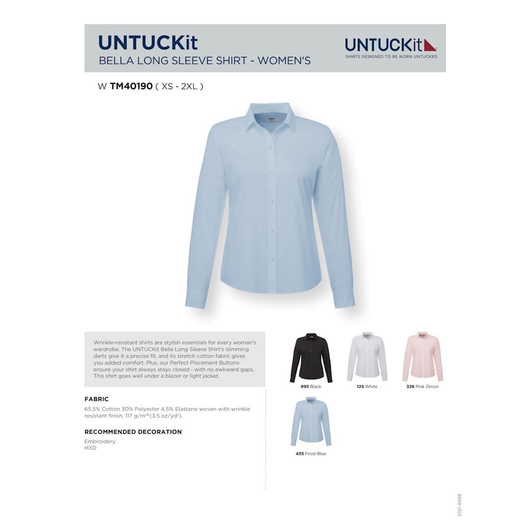 Untuckit bella long sleeve shirt-womens White miniatura 20
