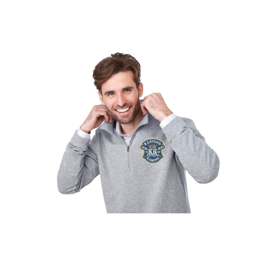 Mens rigi eco knit quarter zip Navy Blue miniatura 14