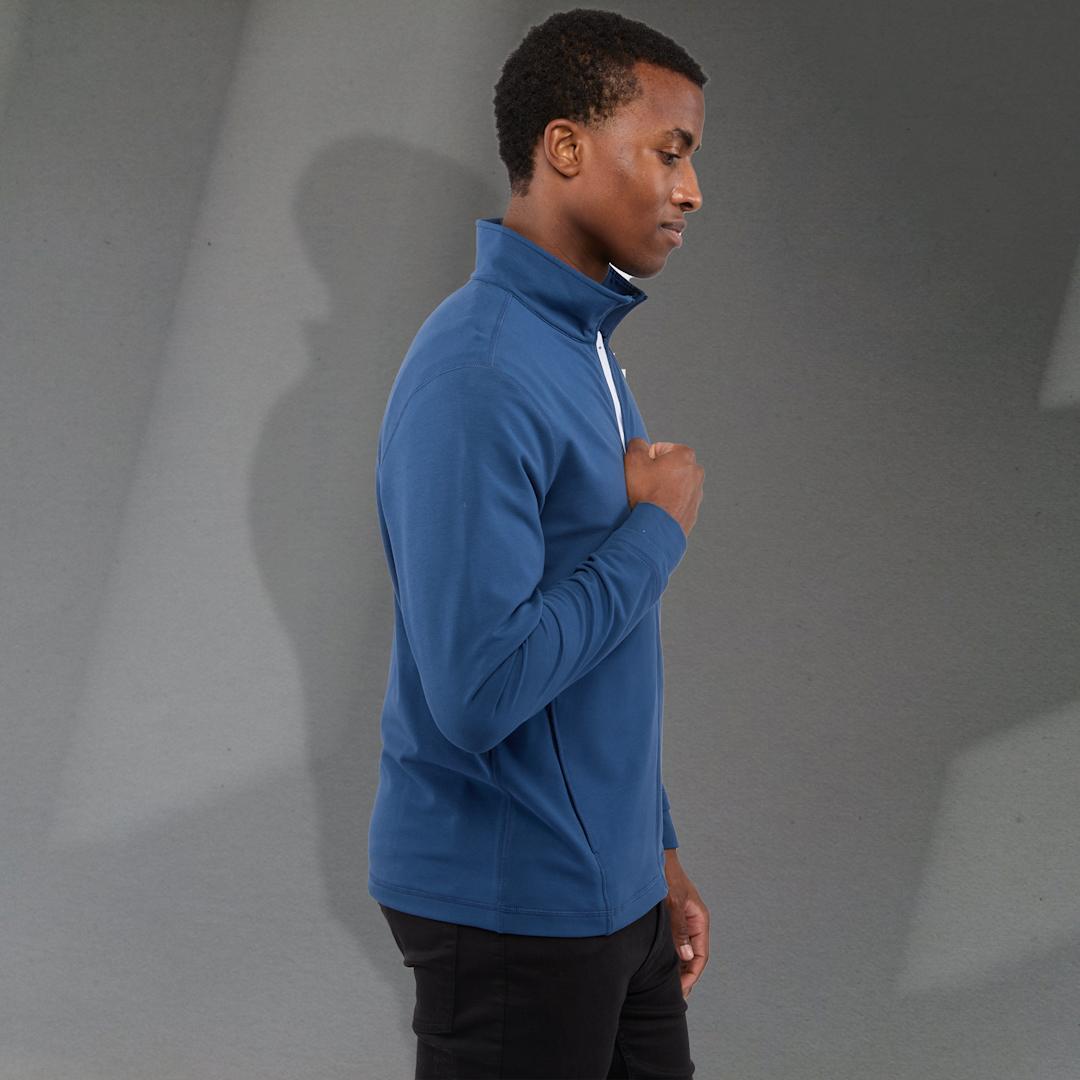 Lyon eco stretch knit full zip - mens Blue miniatura 15