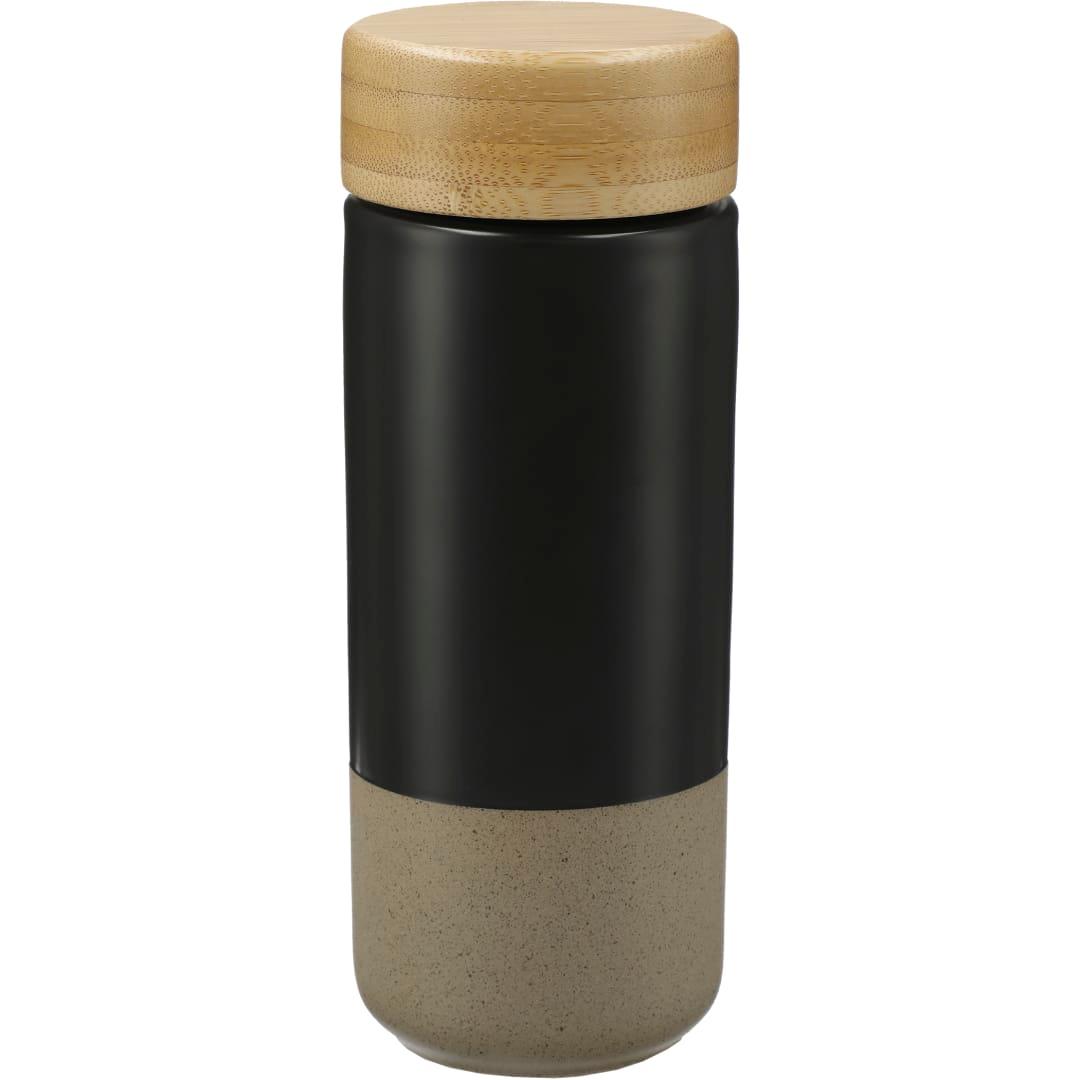 Arlo ceramic tumbler with bamboo lid 11oz Black miniatura 6