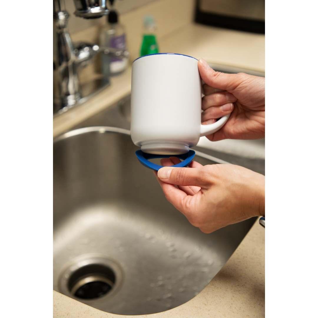 Isaac ceramic mug w/ rubber bottom 14oz White thumbnail 15