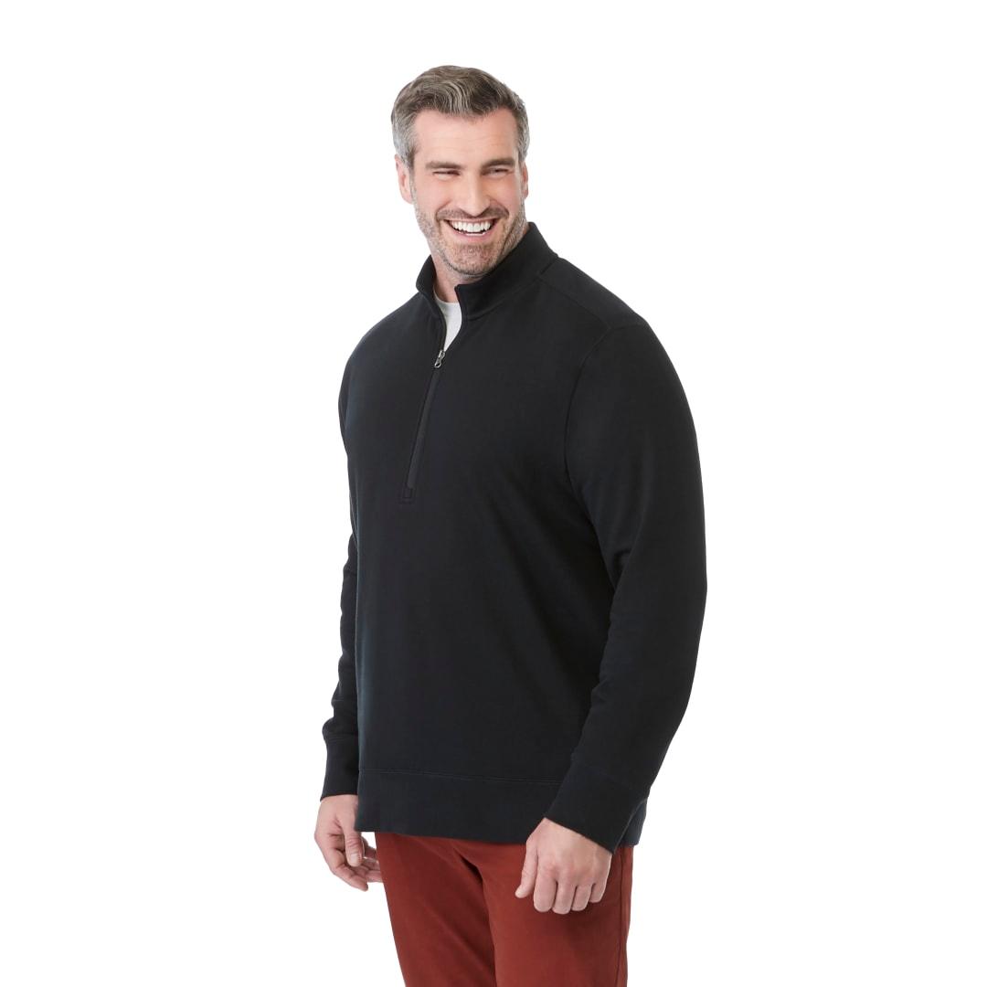 Mens dayton fleece half zip Black miniatura 22
