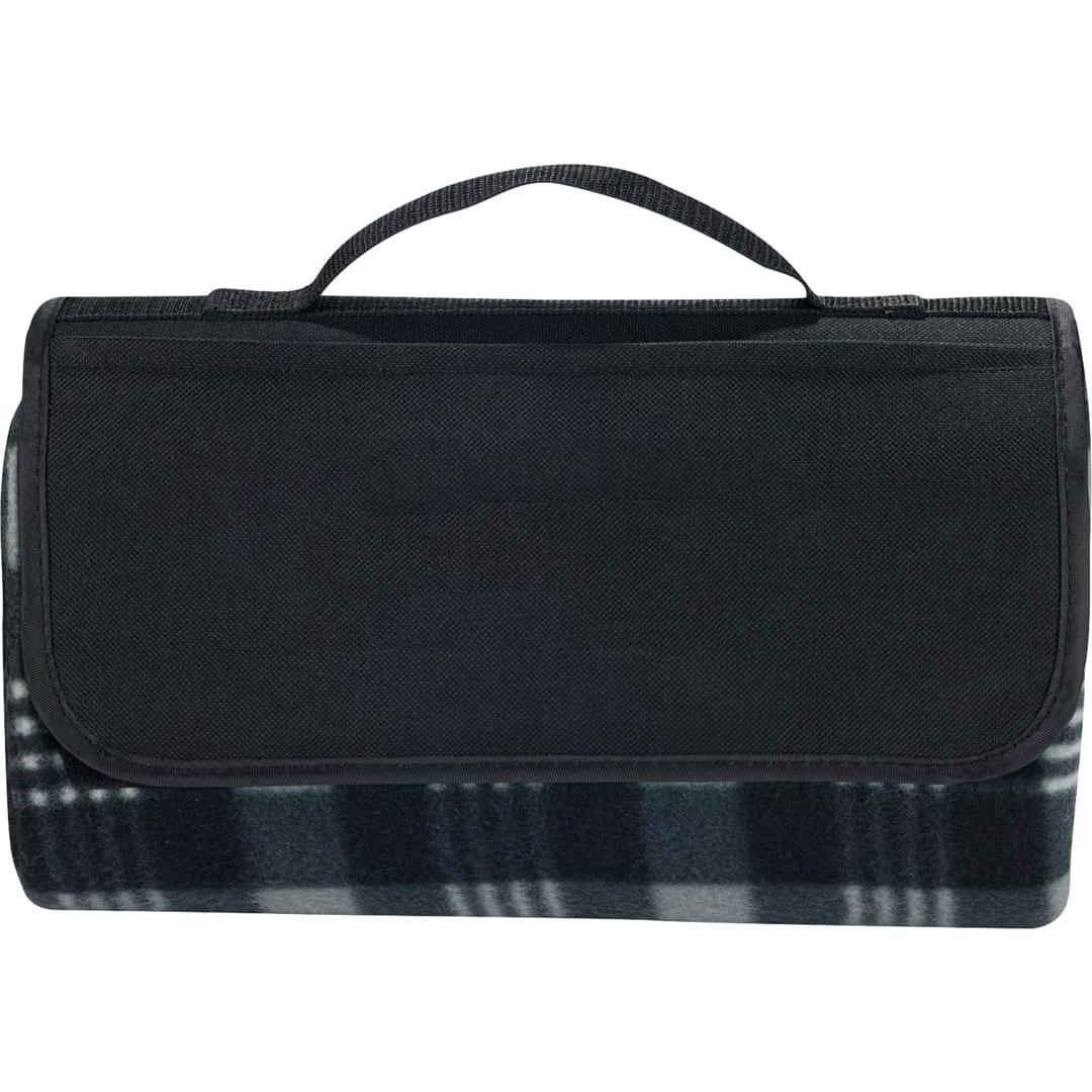 Padded water-resistant fleece picnic blanket Navy Blue miniatura 3