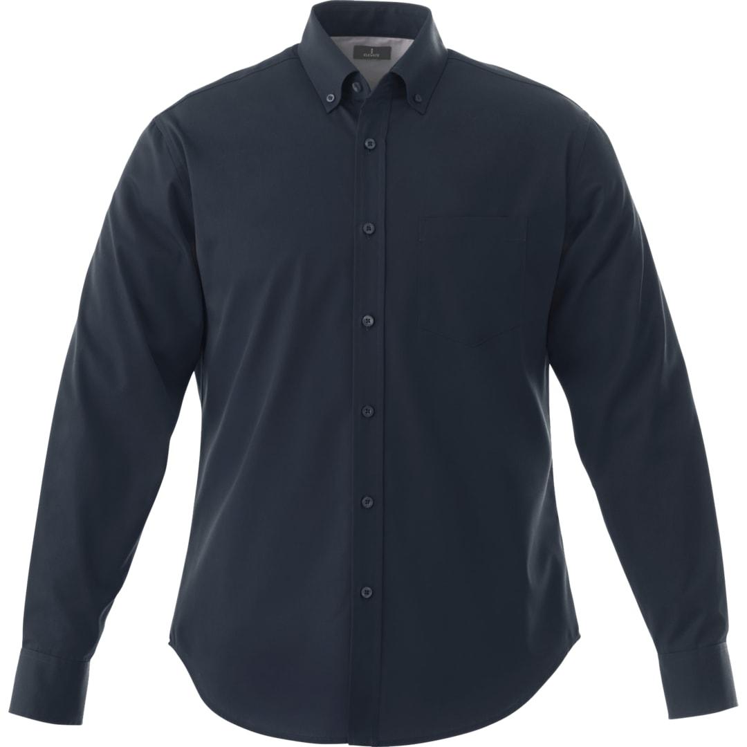 Mens wilshire long sleeve shirt tall Black miniatura 6